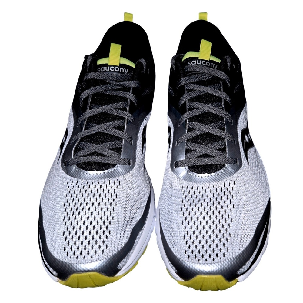 Saucony Liteform Miles Mens Running Shoes Gray Black Citron S40007-2 Size 11.5 - Picture 4 of 11